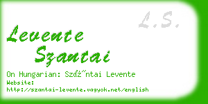 levente szantai business card